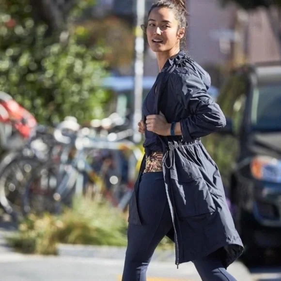 💙ATHLETA CITY SLICKER JACKET-NAVY BLUE-S💙 Jackets & Coats